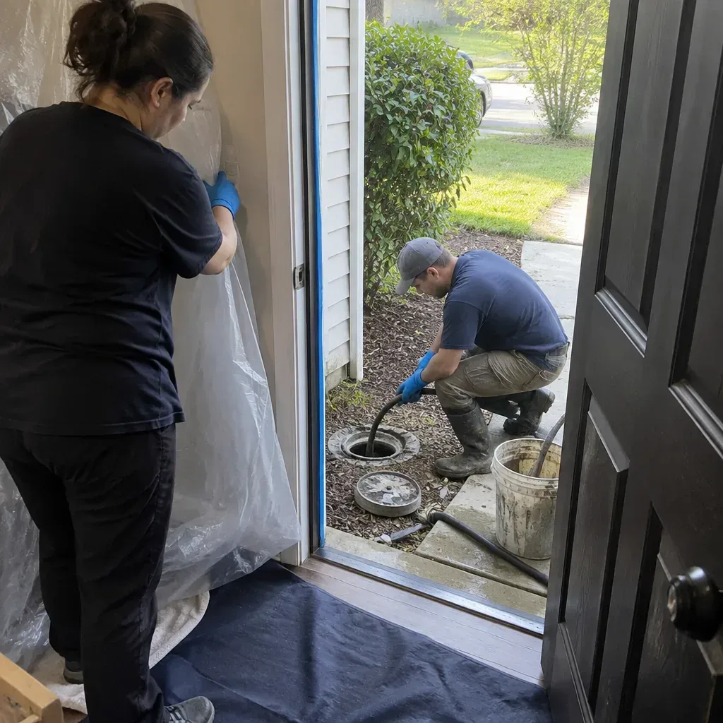 Sewer Backup Cleanup: Staying Home in Lawrence